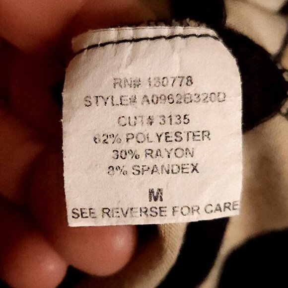 Living Doll Black Tan Knit Stretchy Stripe Cropped Long Sleeve Top Medium - Picture 6 of 7